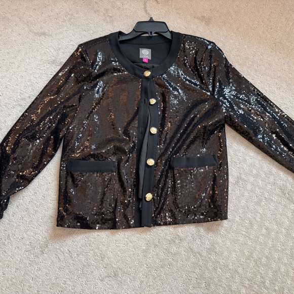 Black Sequin Jacket - Vince Camuto - Picture 4 of 6